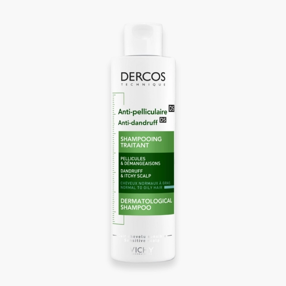 vichy dercos ds shampoing traitant anti pelliculaire cheveux normaux a gras 200ml