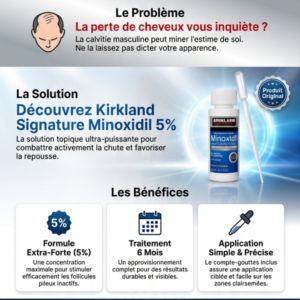 Minoxidil Kirkland 5% – 6 Bouteilles 2 Ajouter un titre 24