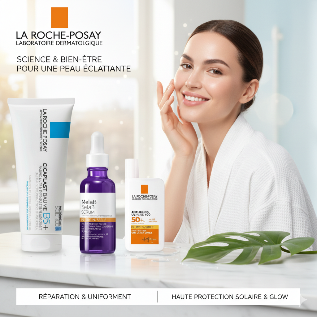 Skincare products on