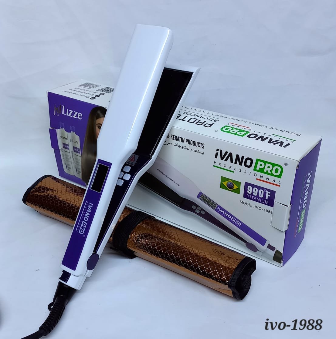 Lisseur Cheveux Ivano Pro Titanium Professionnel Lisseur cheveux professionnel Ivano Pro titanium plaque cheveux